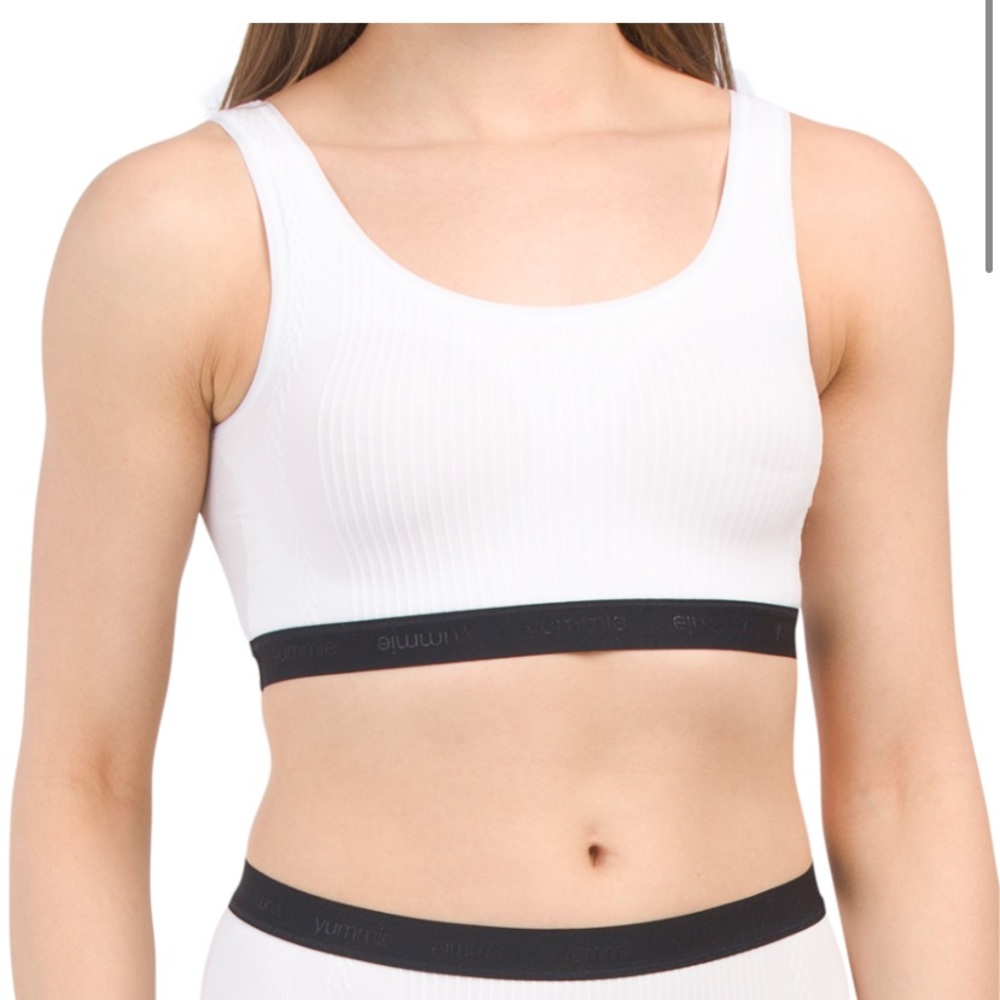 Yummie farah ribbed cropped bra small NWT